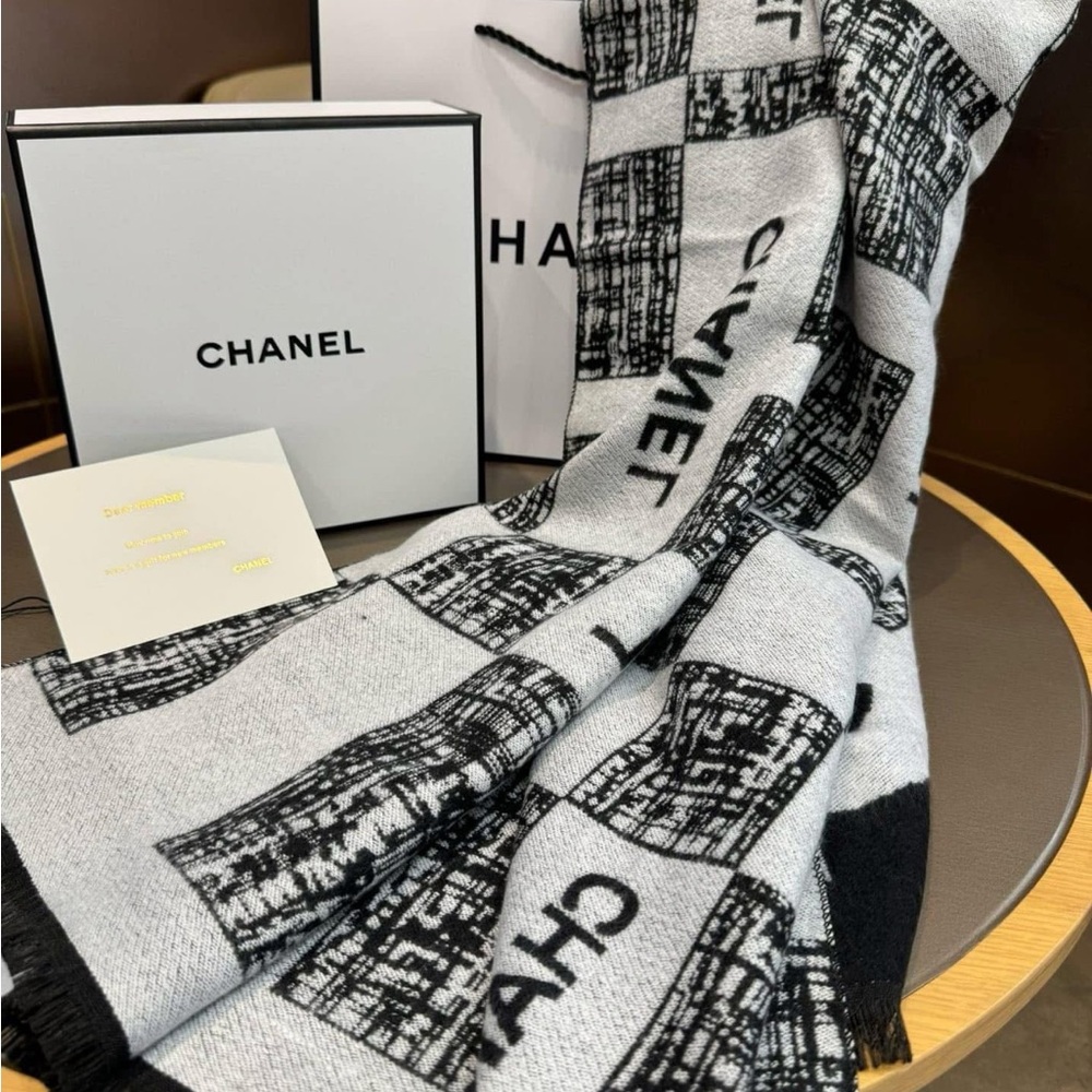1 left! Chanel Monochrome Scarf NWB